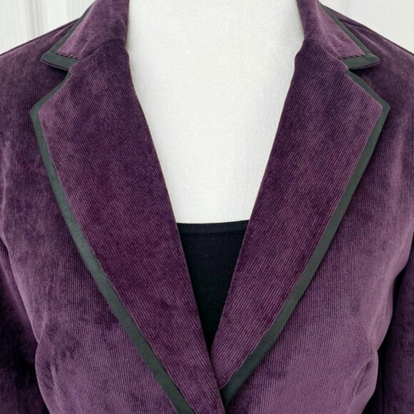 Larry Levine - Vintage Velveteen Purple Blazer - Picture 3 of 11